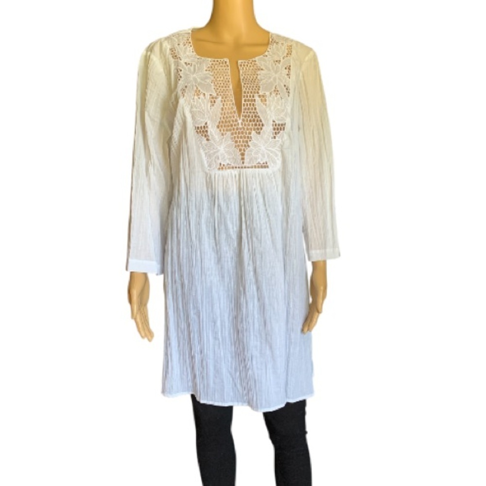 LANDSEND Women’s 100% Cotton Cover Up/Dress/Nightgown/Tunic/Lounger - Picture 1 of 5